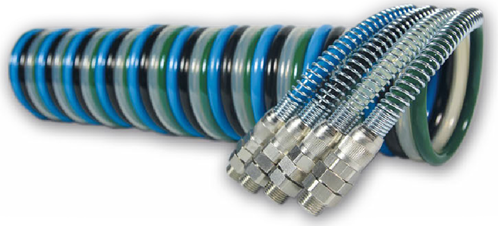Polyester-Polyurethan QUADRO-spiraalslang radiaal met koppelingen 1/8 , 4236 Ebora