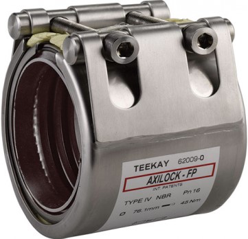 Teekay mechanische snelkoppeling, Axilock-FP RVS316 D1 buis O.D. (mm) 21,3 NBR
