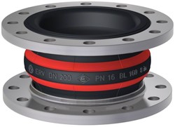 Elaflex Rubber expansion joint type ROTEX DN200, L=160 mm flanges DIN PN16 galvanized steel