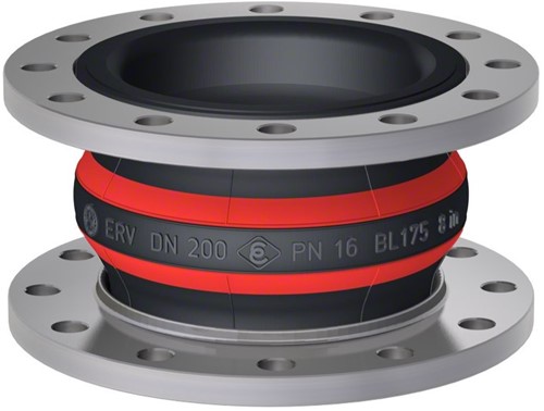 Elaflex Gummikompensatoren Typ ROTEX DN200, L=175 mm Flansche DIN PN16 Stahl verzinkt