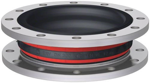 Elaflex Gummikompensatoren Typ ROTEX DN300, L=130 mm Flansche DIN PN16 Stahl verzinkt