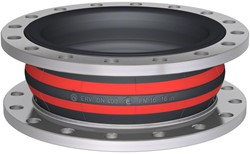 Elaflex Gummikompensatoren Typ ROTEX DN400, L=200 mm Flansche DIN PN16 Stahl verzinkt