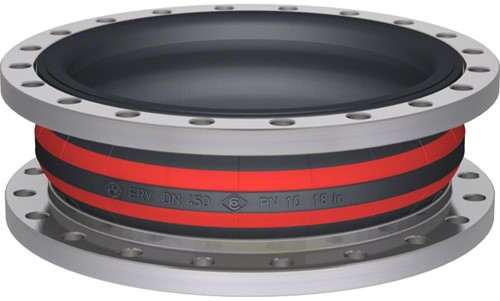 Elaflex Rubber expansion joint type ROTEX DN450, L=200 mm flanges DIN PN10 galvanized steel