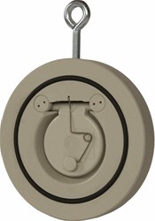 Wafer terugslagklep DN350 PP/Viton met RVS veer 1.4571, 58020095 Ebora