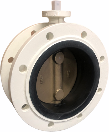 Vlinderklep dubbel geflensd DN125 PN 6/10/16, S460-DN125-GGG40-Alubronze-NBR-G-RAL9016 Ebora