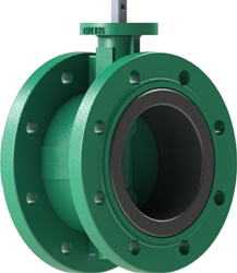 Vlinderklep dubbel geflensd DN125 PN 6/10/16, S460-DN125-GGG40-Alubronze-EPDM-G Ebora