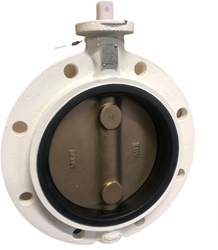 Vlinderklep geflensd DN150 PN 6/10/16, S600-DN150-GGG40-Alubronze-NBR-G-RAL9016 Ebora