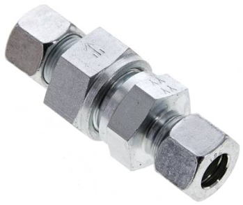 Staal verzinkte terugslagklep met knelkoppeling 12 mm, 250 bar