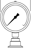 Spirax Sarco 0-6 BAR DN40 TRI-CLAMP DIN 32676 A, SYHYG HYGIËNISCHE MANOMETER