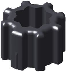 Georg Fischer Actuator Adapter fur PA11 F04 Krans ø24 nach Hexagon 11 mm, 198000586