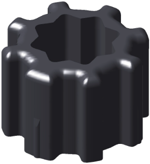 Georg Fischer Actuator Adapter fur PA11 F04 Krans ø24 nach Hexagon 11 mm, 198000586