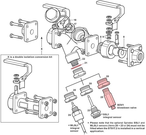 Spirax Sarco Blowdown Assembly Set for TD42/TD42L & UTD30H/UTD30L/LA