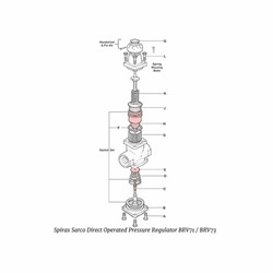 Spirax Sarco Balansbalg & Klepstoter BRV7 DN40-50, 2100680