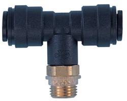 John Guest Te Giratoria En Base 6Mm X 1/8""Rosca Uni, RM100611