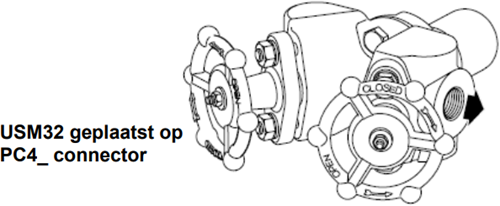 Spirax Sarco Thermostatische condenspot USM32 - Bimetaal - Monobloc - Aansluiting op leidingconnector type PC-3