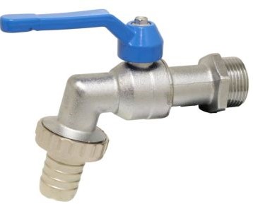 Tap Kogelafsluiter 1, messing/PTFE-FKM, TT111425 Ebora