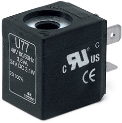 Camozzi Elektrische spoel 24VDC 3,1W, U77