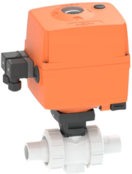 Georg Fischer Kogelkraan 181 PVDF/FKM d50DN40, Stomplaseind Spanning: 100-230V, 199181117