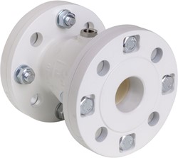 AKO Armaturen Lucht bediende slangafsluiter VF, Flens (DIN) Aluminium/Natuurlijk rubber (food, bleek) DN 40, VF040.02X.31.30LA