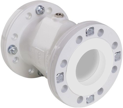 AKO Armaturen Pneumatisches Quetschventil VF, Flansch (DIN) Aluminium/Nitrile (lebensmittel, bleich) DN 80, VF080.07LW.337LW.30LA