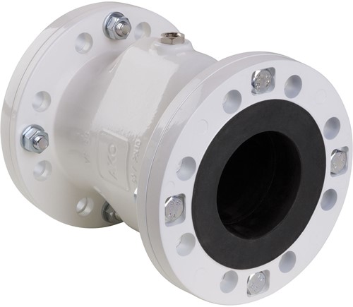 AKO Armaturen Air operated pinch valve VF, Flange (DIN) Aluminium/Natural rubber DN 80, VF080.03XSF.333SF.30LA