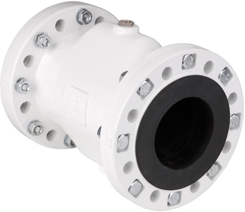 AKO Armaturen Air operated pinch valve VF, Flange (DIN) Aluminium/Natural rubber (high temp.) DN 100, VF100.03H.333H.30LA