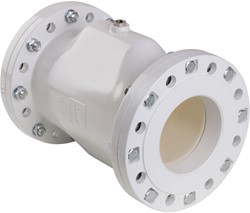 AKO Armaturen Air operated pinch valve VF, Flange (DIN) Aluminium/Nitrile (food, pale) DN 125, VF125.07LW.31.30LA