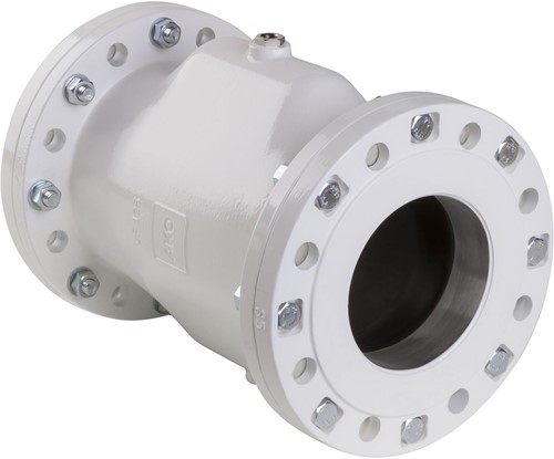 AKO Armaturen Air operated pinch valve VF, Flange (DIN) Aluminium/Natural rubber (high temp.) DN 125, VF125.03H.35.30LA