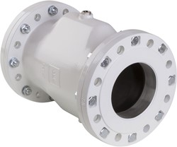 AKO Armaturen Pneumatisches Quetschventil VF, Flansch (DIN) Aluminium/Nitrile (lebensmittel) DN 125, VF125.07LS.35.30LA