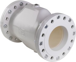 AKO Armaturen Lucht bediende slangafsluiter VF, Flens (DIN) Aluminium/Nitrile (food, bleek) DN 150, VF150.07LW.33.30LA