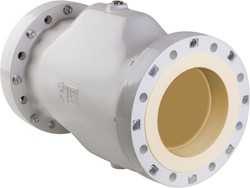 AKO Armaturen Lucht bediende slangafsluiter VF, Flens (DIN) Aluminium/Nitrile (food, bleek) DN 200, VF200.07LW.337LW.30LA