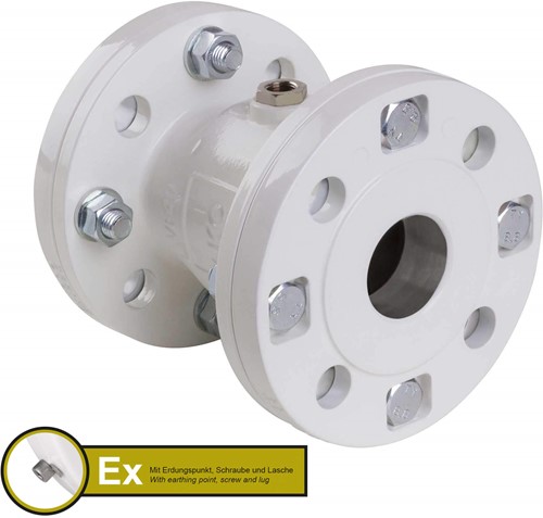 AKO Armaturen Air operated pinch valve VF, Flange (DIN) Aluminium/Natural rubber (cond.) DN 40, VFX040.03LF.35.30LA