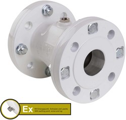 AKO Armaturen Air operated pinch valve VF, Flange (DIN) Aluminium/Natural rubber (cond.) DN 50, VFX050.03LF.35.30LA