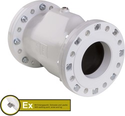 AKO Armaturen Air operated pinch valve VF, Flange (DIN) Aluminium/Natural rubber (cond.) DN 125, VFX125.03LF.33.30LA