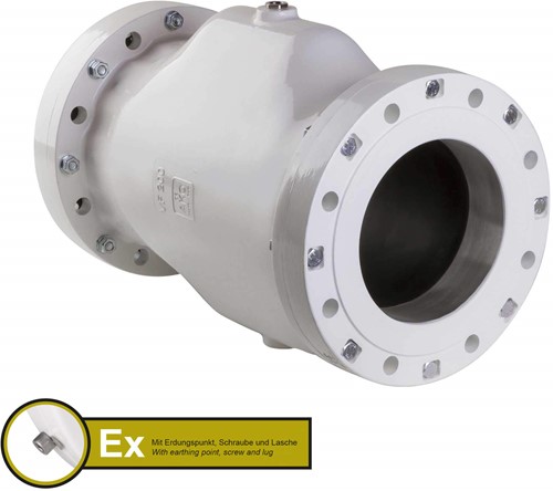 AKO Armaturen Air operated pinch valve VF, Flange (DIN) Aluminium/Natural rubber (cond., silicone-free) DN 200, VFX200.03SFLF.35.30LA