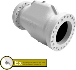 AKO Armaturen Air operated pinch valve VF, Flange (DIN) Aluminium/Natural rubber (cond., silicone-free) DN 300, VFX300.03SFLF.31.30LAD