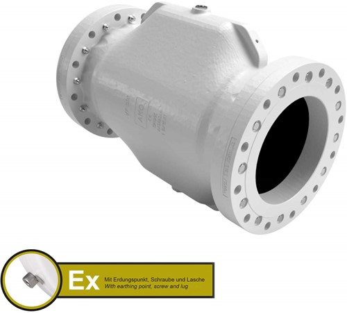 AKO Armaturen Air operated pinch valve VF, Flange (DIN) Aluminium/Nitrile (cond.) DN 300, VFX300.07LF.33.30LAD