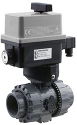 VKD-CE Elektrisch bediende Kunststof kogelkraan