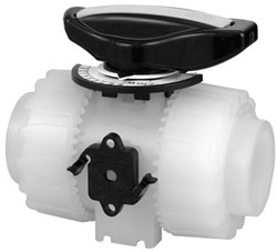 FIP VKR PVDF 2-weg doseer-regelkraan moflaseind d50 FPM, VKRDF050F