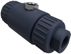 AKO Armaturen Air operated pinch valve VM, Internal thread (DIN) PVC/Natural rubber (food, pale) DN 10, VM010.02X.80.80