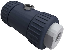 AKO Armaturen Pneumatisches Quetschventil VM, Innengewinde (DIN) PVC/Hypalon DN 15, VM015.08X.70.80