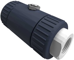 AKO Armaturen Air operated pinch valve VM, Internal thread (DIN) PVC/Natural rubber (food, pale) DN 20, VM020.02X.70.80