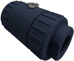 AKO Armaturen Lucht bediende slangafsluiter VM, binnendraad (DIN) PVC/Viton DN 25, VM025.05.80.80