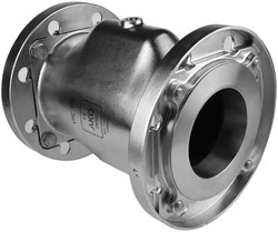 AKO Armaturen Air operated pinch valve VMC, Flange (ANSI) Stainless steel 1.4408/Natural rubber DN 100, VMC100.03XSF.50FA.50