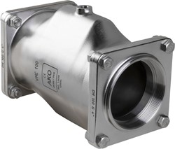 AKO Armaturen Pneumatisches Quetschventil VMC, Innengewinde (DIN) Edelstahl 1.4408/EPDM DN 100, VMC100.04HTEC.50G.50