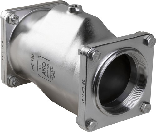 AKO Armaturen Pneumatisches Quetschventil VMC, Innengewinde (DIN) Edelstahl 1.4408/EPDM DN 100, VMC100.04HTEC.50G.50