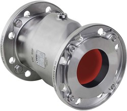 AKO Armaturen Air operated pinch valve VMC, Flange (DIN) Stainless steel 1.4408/Silicone DN 100, VMC100.06.50F.50