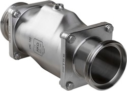 AKO Armaturen Lucht bediende slangafsluiter VMC, draadeind (DIN) RVS 1.4408/Siliconen DN 100, VMC100.06.50M.50