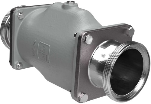 AKO Armaturen Pneumatisches Quetschventil VMC, Hyg. Gewindestutzen (DIN) Aluminium/Neopren DN 100, VMC100.01X.50RM.30LX