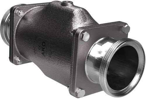 AKO Armaturen Pneumatisches Quetschventil VMC, Hyg. Gewindestutzen (DIN) Edelstahl 1.4408/Natrlich gummi DN 100, VMC100.03X.50RM.50